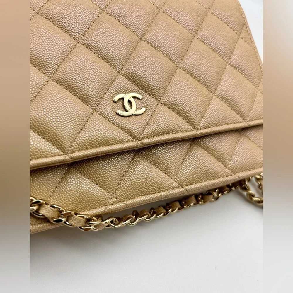 Chanel WOC 19S Iridescent Beige Caviar Leather with Gold Hardware 27xx